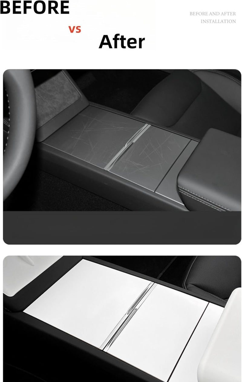 frani Center Console Cover 5Pcs Set for Tesla Model 3 2024-2026 Highland and Model Y Juniper 2025,Tesla Interior Center Console Cover Decor Accessories White - Image 5